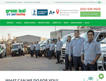 Tablet Screenshot of greenleafhvac.net